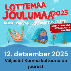 Kumna kultuuriaida juurest toimub 12. detsembril väljasõit Lottemaa jõulumaale.