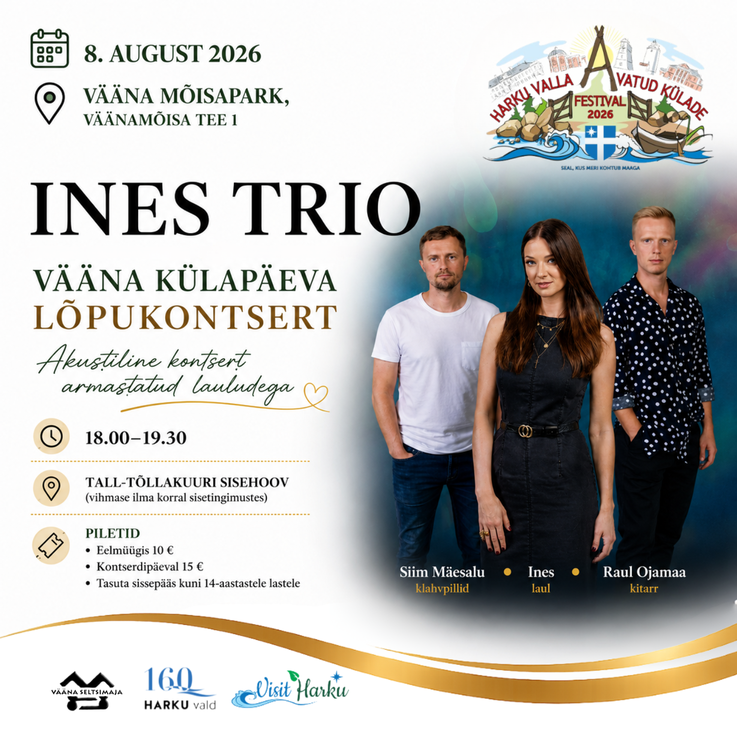 Ines Trio kontsert Vääna mõisas